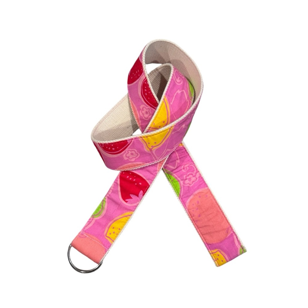 Lilly Pulitzer Fruit D-Ring Cotton Belt Women’s Size Small